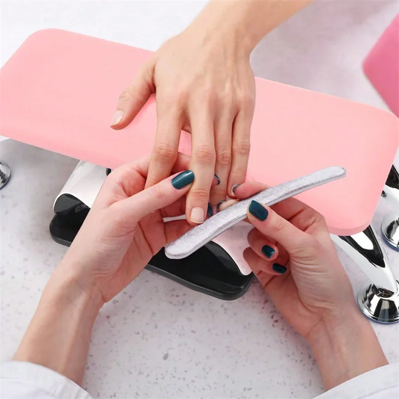 BQAN OEM Nail Art PU Leather Nail Gloves Armrest Art Armrest Mat Hand Pillow with Stainless Steel Bracket