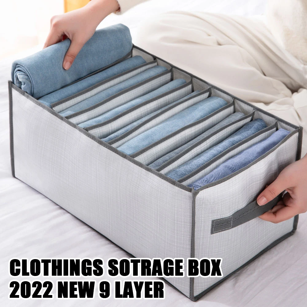 Fabric Bedroom Closet Organizer Pants T-shirt Baby Drawers Organizer Boxes Save Clothes Separator Wardrobe Storage Organization