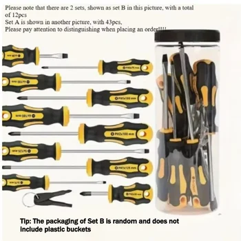 Upgraded Professional Screwdriver Set with Magnetic Bit Holder, Includes Slotted, Phillips, Hexagonal, Torx, and Precision Tools 1
