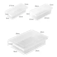 Nouvelle boîte de stockage des aliments transparente, plateau de vidange, organisateur de réfrigérateur scellé avec couvercle, boîte de rangement congelée pour réfrigérateur 6