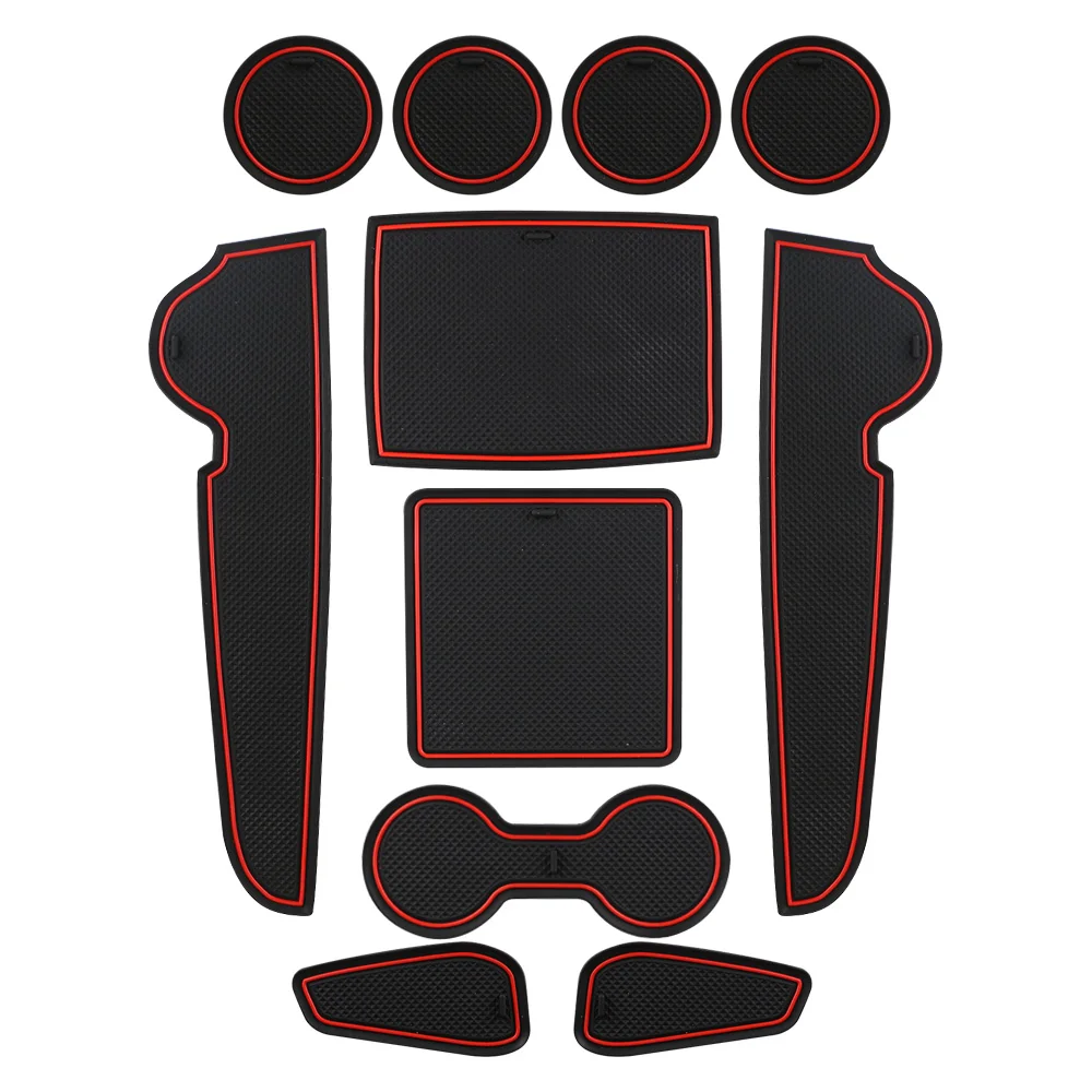 Dust-Proof Car Door Groove Mats with Cup Cushion and Gate Slot Accessories