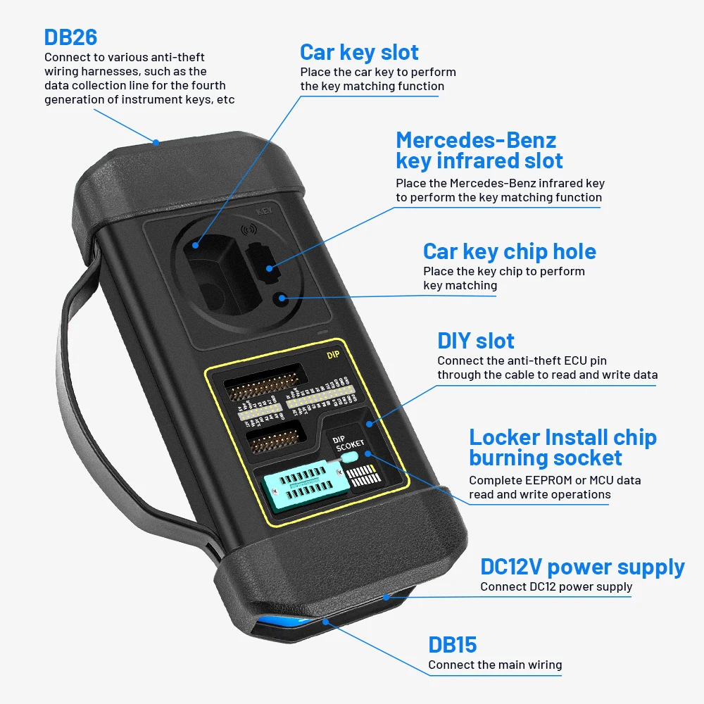 Key Programmer LAUNCH X431 X-PROG 3 Key Programming Immobilizer Programmer Car Key Programmer tool XPROG3 for X431 V PRO3S+ PAD V VII key fob programming tool key programmer