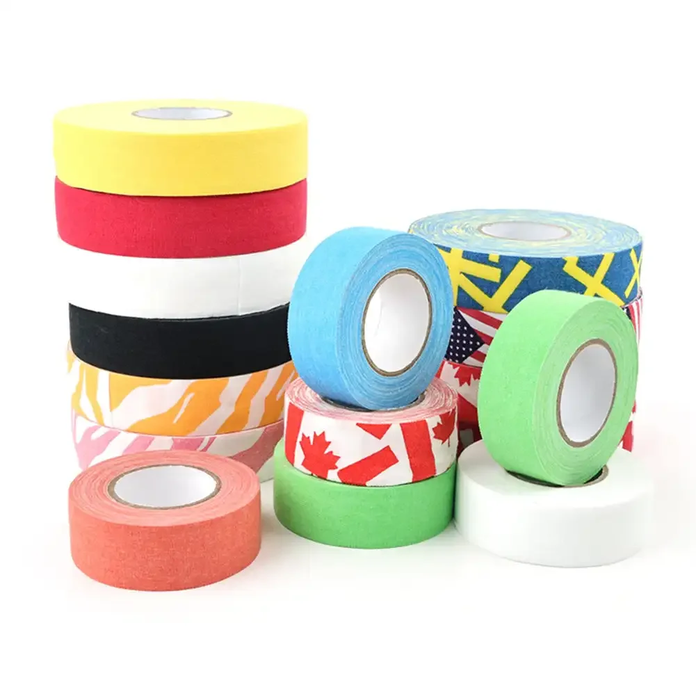 Ice Hockey Cloth Tape 2.5cm*25m Water Resistant Sports Tape Roller Hockey Wrapping Belt Stick Tapes for Badminton Grip