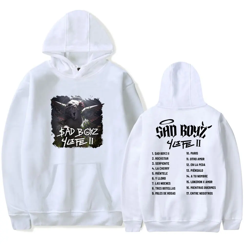 

Junior H Tour Hoodies Sad Boyz 4 Life Album Merch Print Unisex Hooded Sweatshirt Fashion Autumn Pullover Casual Style Streetwear