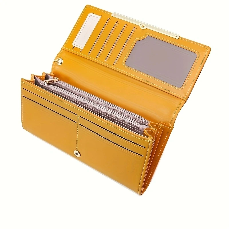 Marke Luxus Frauen Brieftasche Hohe Qualität Lange Geldbörse Kupplung Große Kapazität Weibliche Brieftaschen Telefon Paket Karte Halter Carte – Detail 7