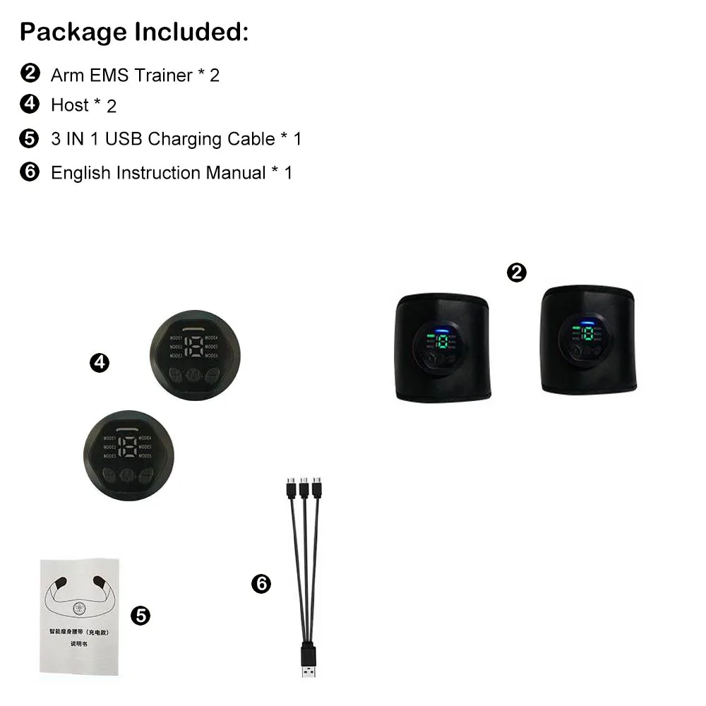 1 סט חגורת סטימולציה לשרירים חשמלית ABS מתאמן EMS מתאמן בטן חגורות טונינג אימון כושר חדר כושר