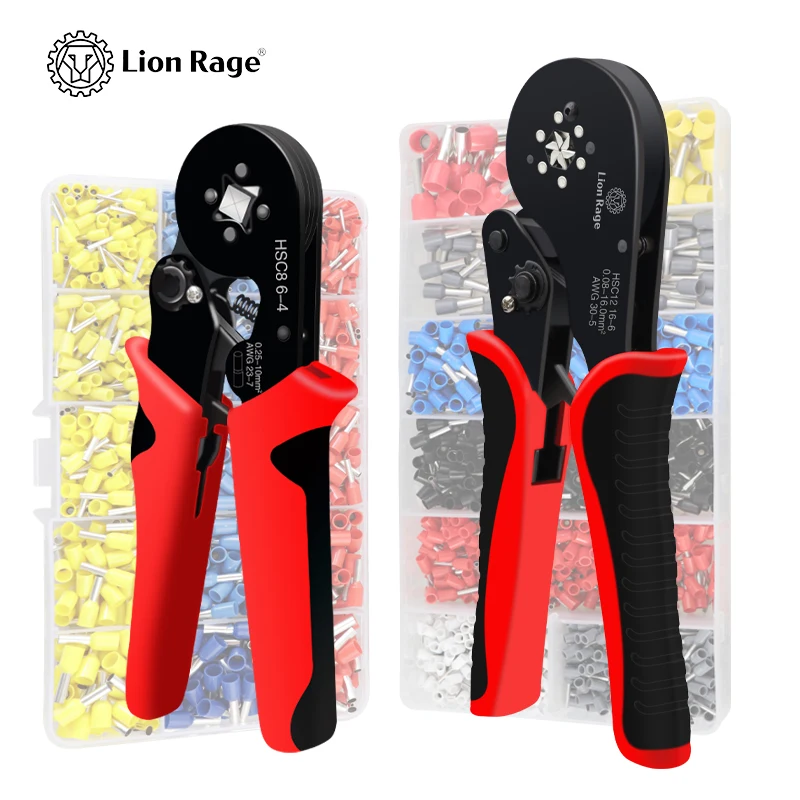 Rohr Terminal Crimpen Zangen HSC8 6-4A Crimper Draht Mini Ferrule Crimper Werkzeuge Haushalt Elektrische Kit Mit Box