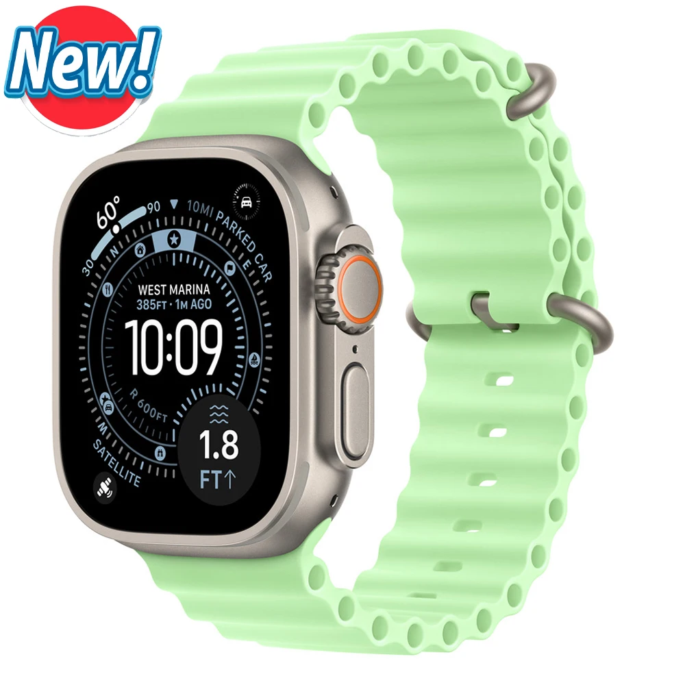 Ocean Blue Silicone Sport Strap