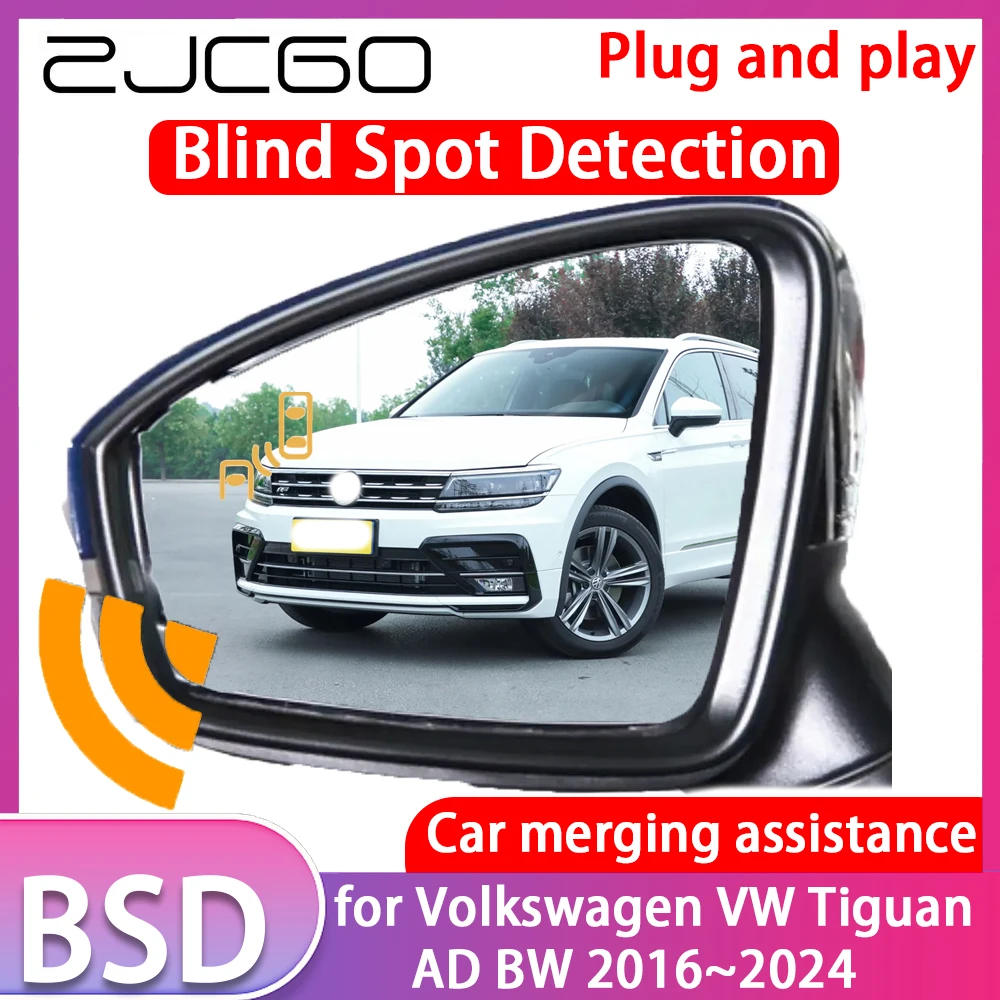 ZJCGO for Volkswagen VW Touareg CR ~ Blind Spot Detection Car BSD BSA BSM System Driving Warning Radar Alert Mirror