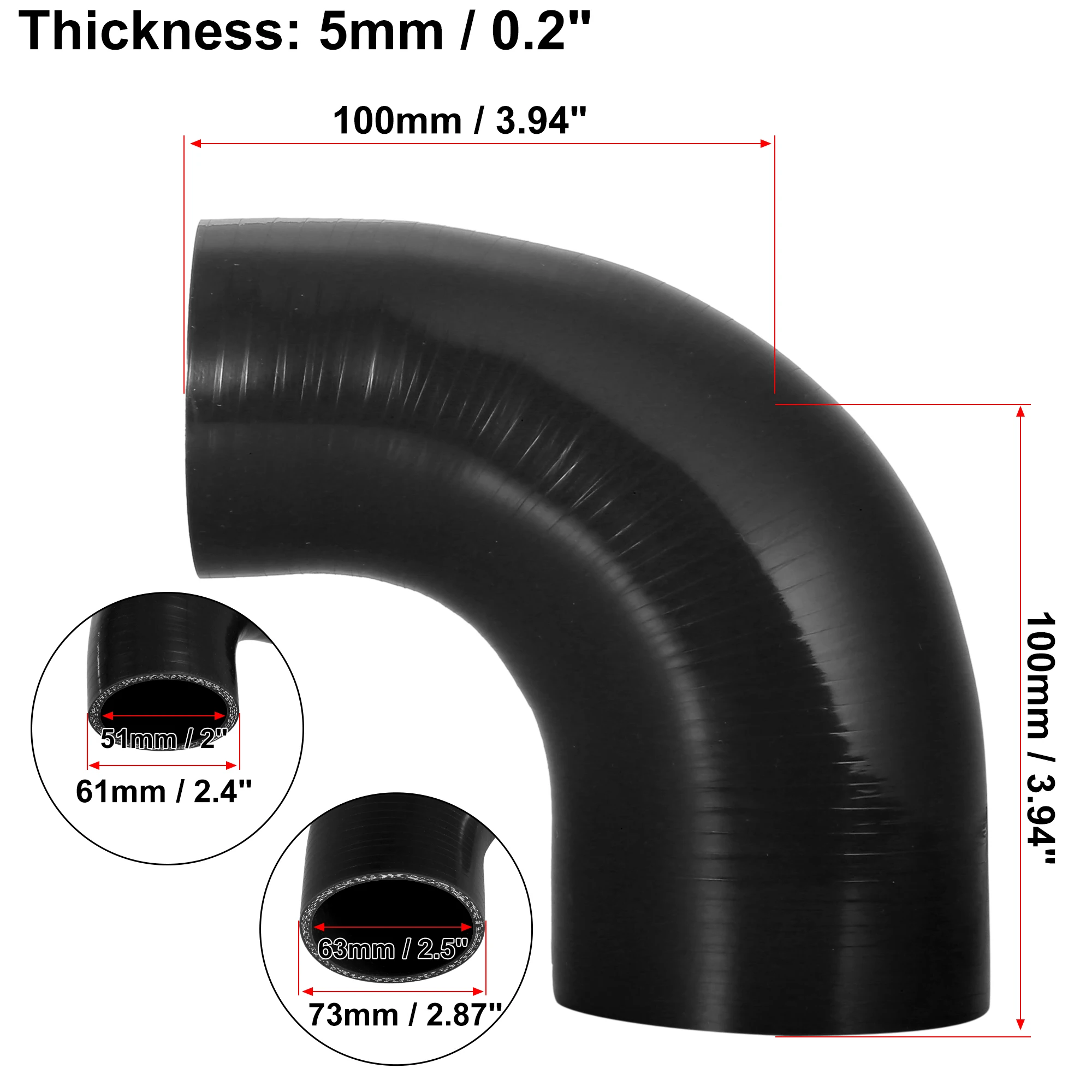 51-63mm ID Black