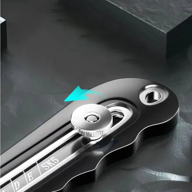 Stainless Steel Industrial Utility Knife with Replaceable High Carbon Steel Blade for Cutting Paper, Office Student Supplies