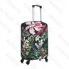 Palm Leaves Flower Thick Elastic Luggage Protective Cover Zipper Suit For Bag Suitcase Covers Trolley Cover Travel 2