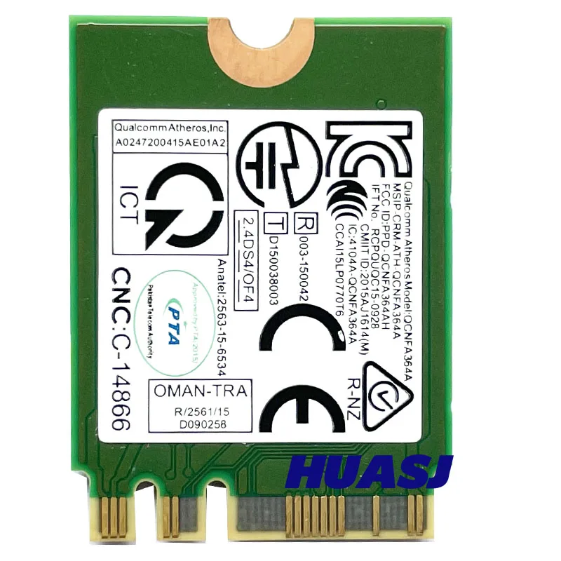 Atheros용 무선 카드, 듀얼 밴드 와이파이 네트워크 카드, 802.11AC 블루투스 4.2, QCNFA364A, QCA6174A, NGFF M.2, 867Mbps, 신제품