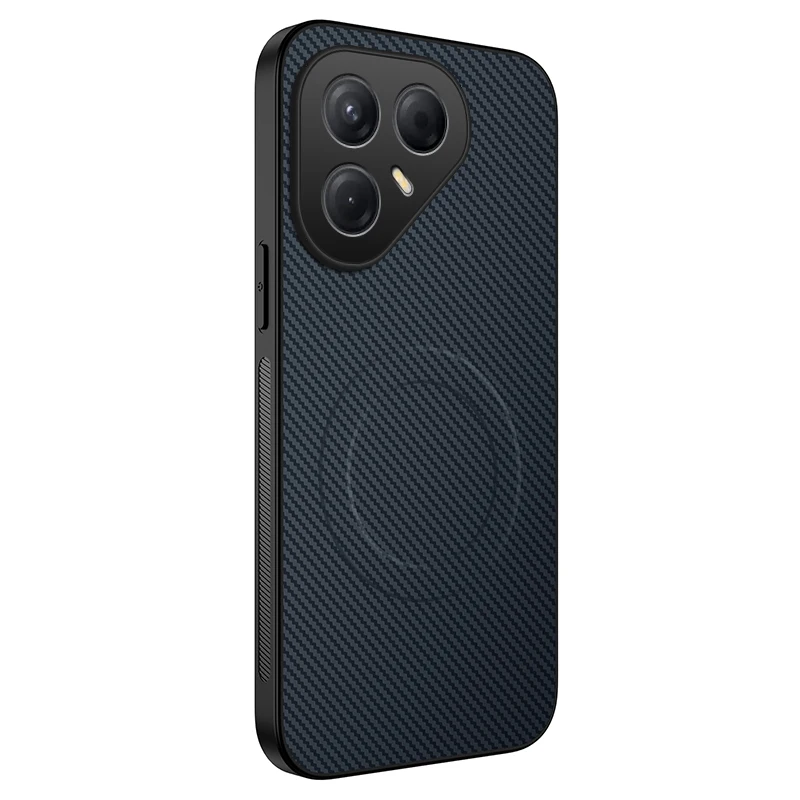 Carbon Fiber Pattern Magnetic Charger Hard Back Phone Case