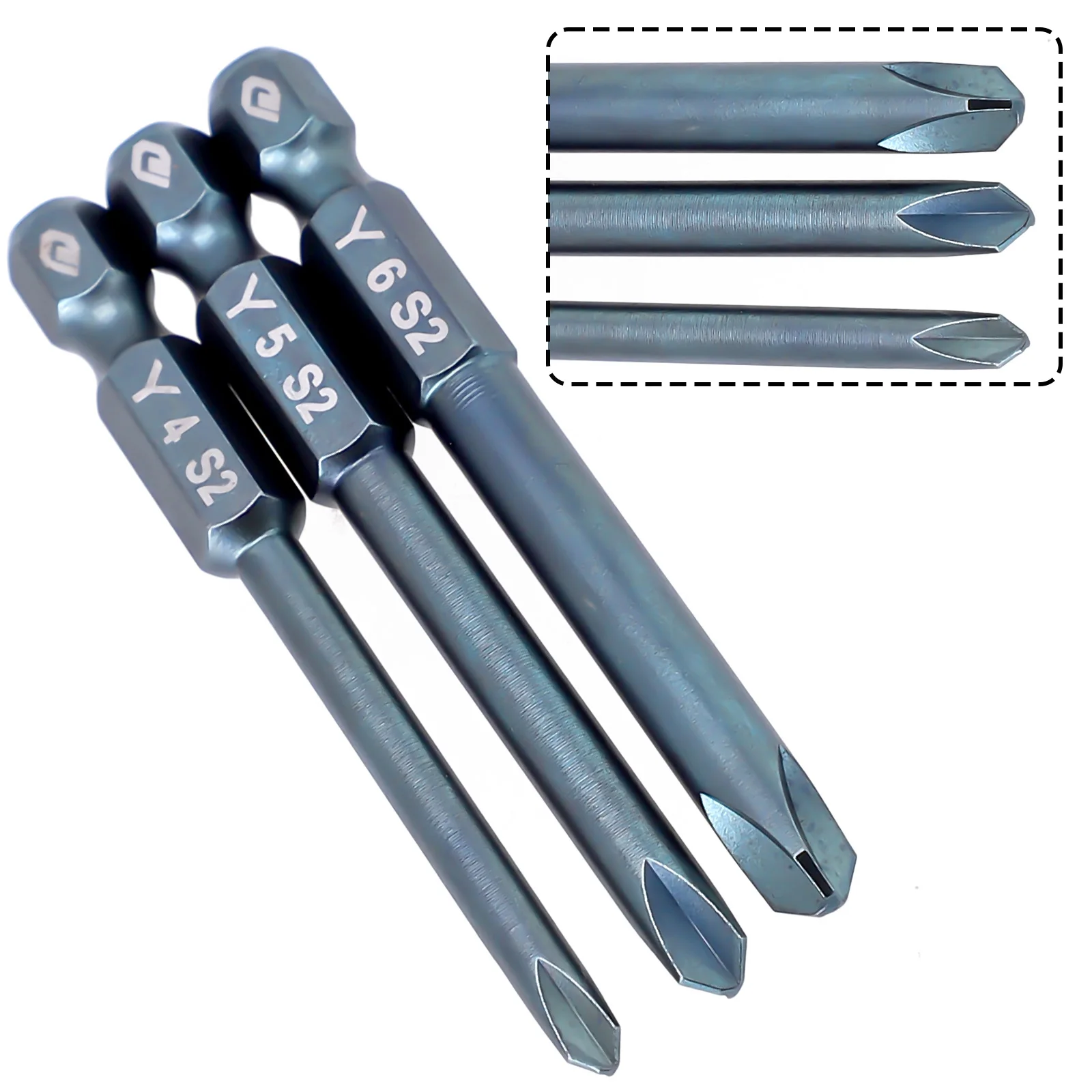 

65mm Electric Screwdriver Bit 6.35mm Hex Shank Magnetic Screw Driver Bit Y Tip Head Drill Bit Toos Y3 Y4 Y5 Y6