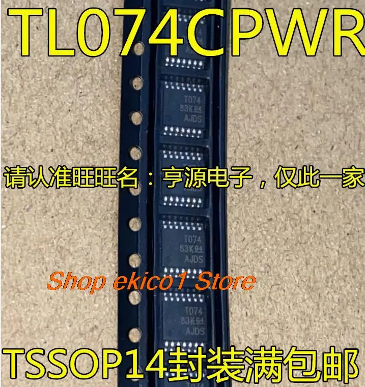 

10pieces Original stock TL074CPWR TSSOP-14 T074 IC