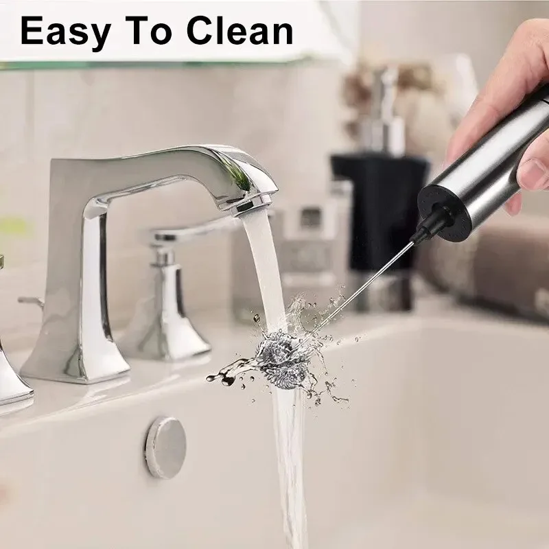 Electric Milk Frother USB Rechargeable Foam Maker Mixer Coffee Cream cappuccino Drink Frothing Wand Handheld Egg Beater 6