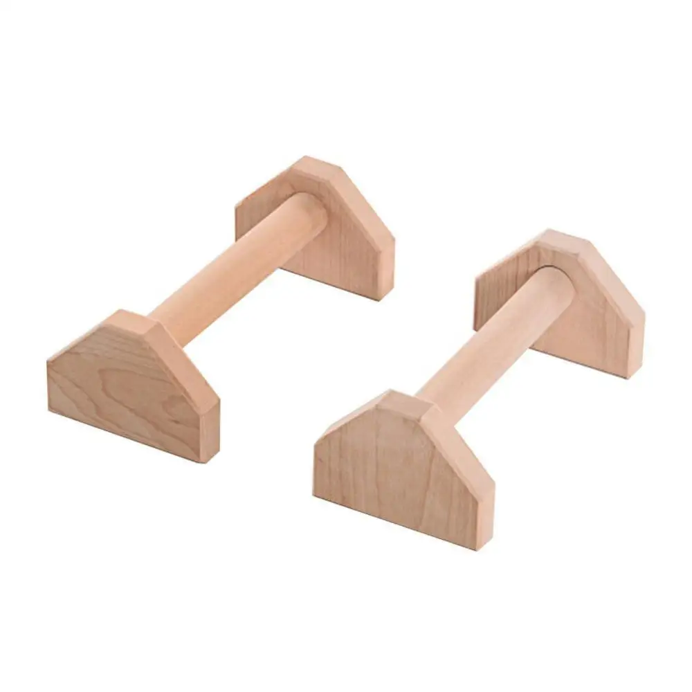 1 Pair Durable Wood Stand Anti-slip Design For Muscle Exercise Handstand Push-Ups