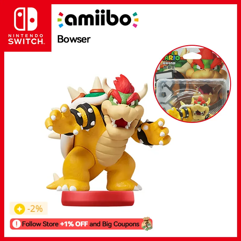 Nintendo-Switch-AMIIBO-Super-Mario-Series-Bowser-with-Original-BOX-for ...