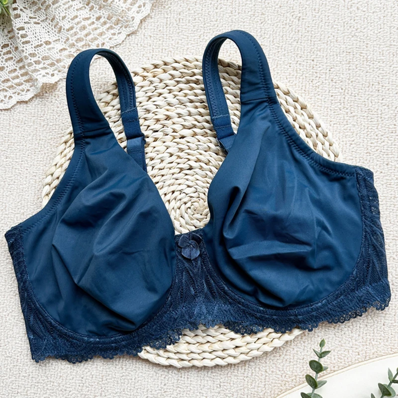 Womens Solid Minimizer Bra Full Coverage Underwire Ultra Thin Smooth Bralette Female Lingerie 34 36 38 40 42 44 B C D E F G