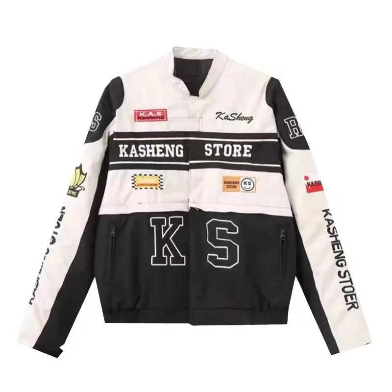 メンズ取り外し可能なモーターサイクルジャケット,カラフルで