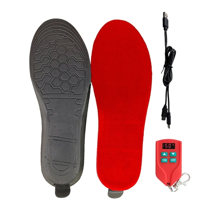 Heated Insoles Electric USB Rechargeable Foot Warmer Winter Warm Insoles Feet Heater Shoe Thermal Soles Washable