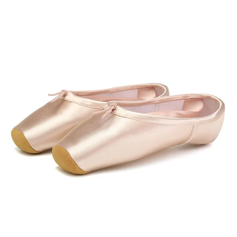 Women Ballet Shoes for Girls Pink Silk Ballerina Ribbons Ballet Pointe Dance Shoes for Kids Children Professional Ballet Shoes 4