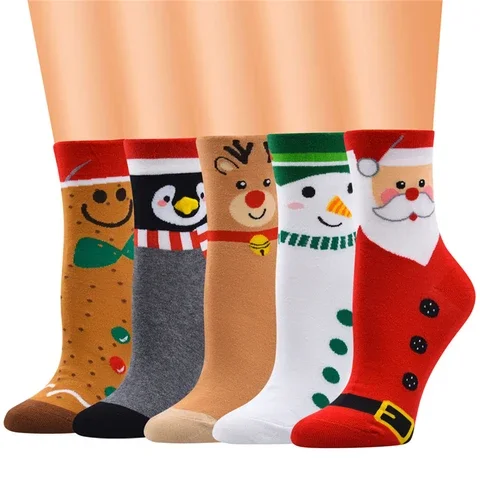 

Christmas Socks Cotton Winter Santa Claus Snowman Elk Cartoon Printing Cristmas Decoration Socks 2021 Xmas Gifts New Year 2022