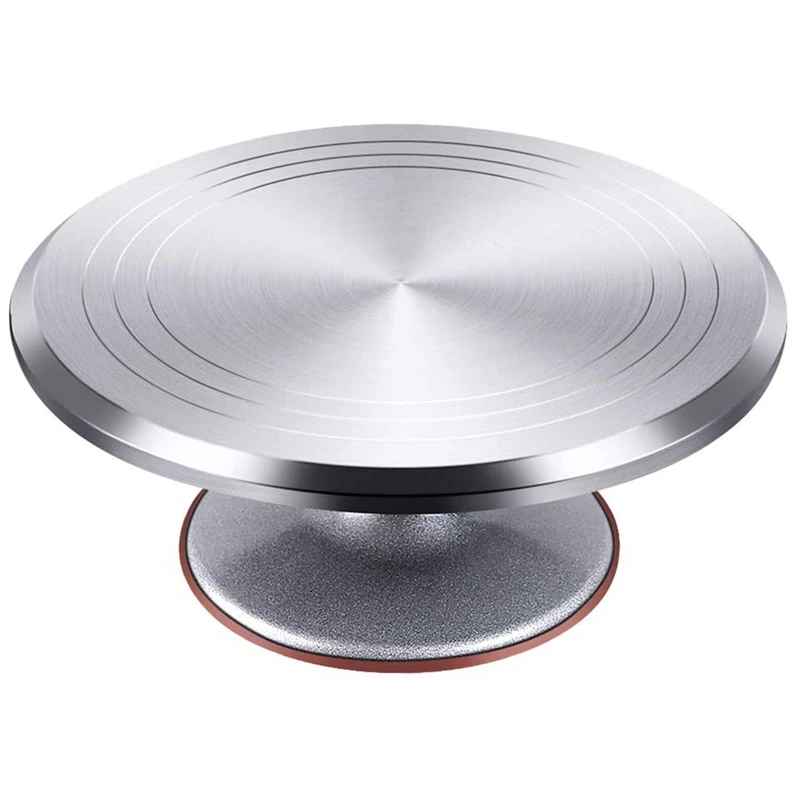 Aluminium Alloy Revolving Cake Stand 12 Inch Rotating Cake Turntable