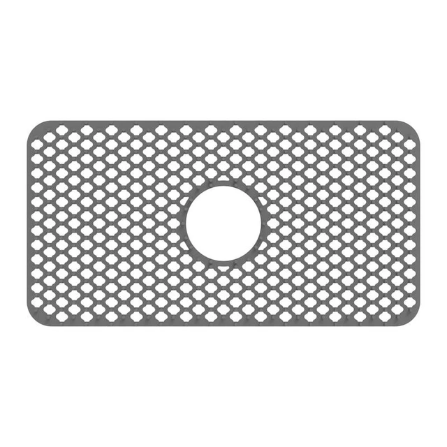 Silicone Sink Mat Kitchen Sink Mat Grid With Central Drain Heat-resistant  Sink Pads 62.5x33cm