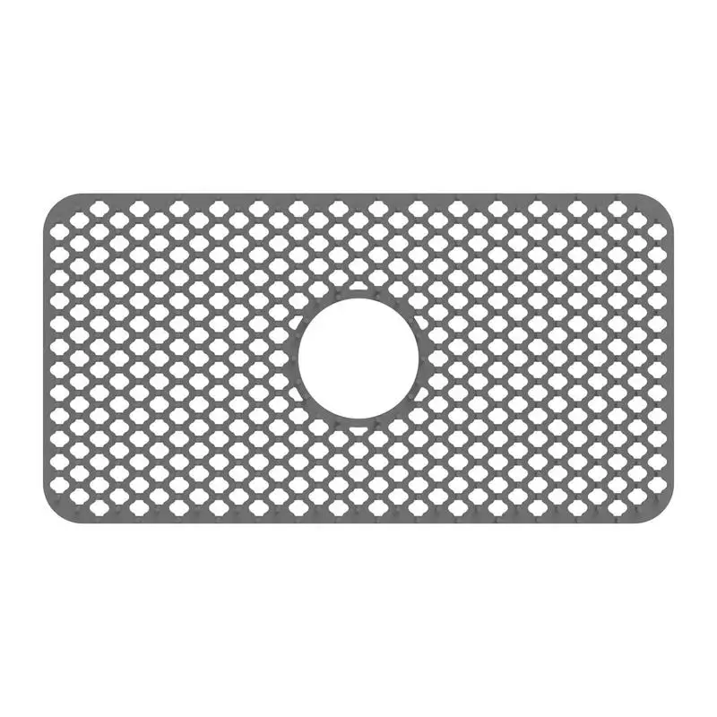 Grade da Esteira do Dissipador da Cozinha da Esteira do Dissipador do Silicone com Dreno Central Almofadas Resistentes ao Calor 62.5x33cm do Dissipador para a Parte Inferior da Fazenda da Cozinha
