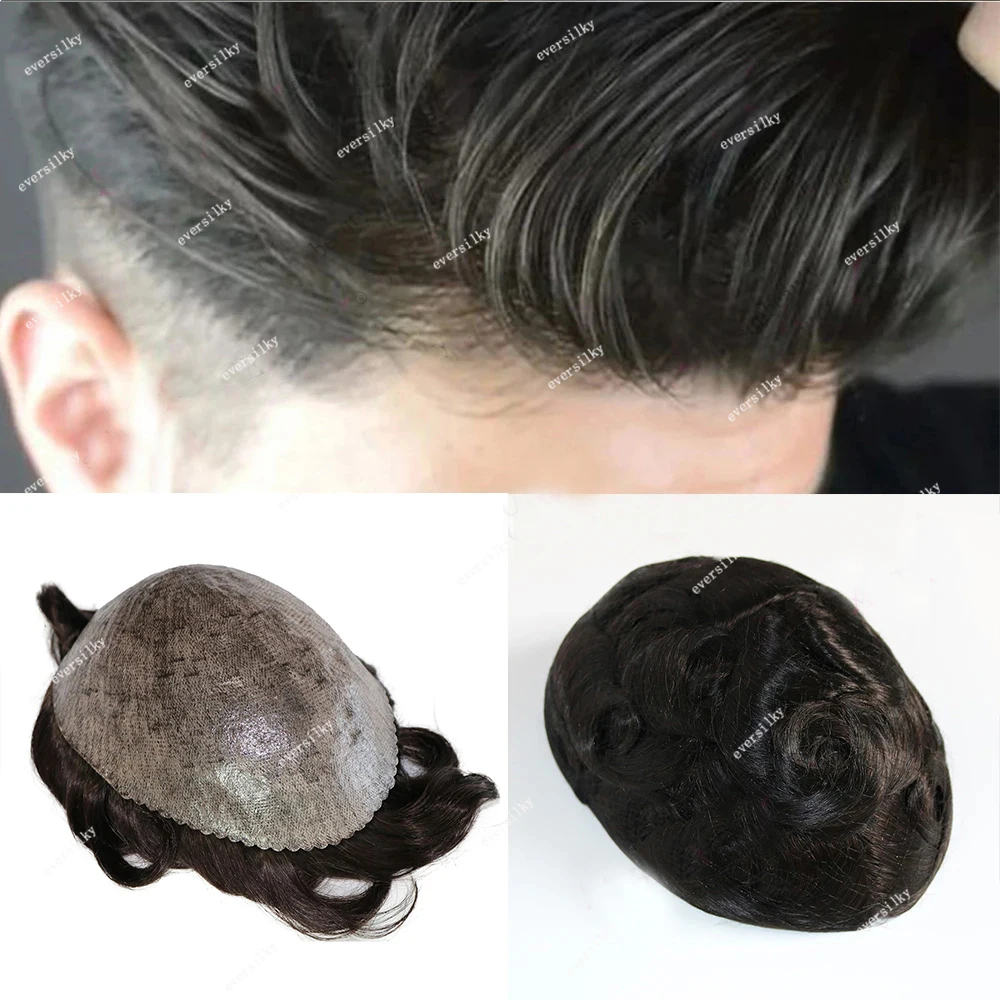 

Суперпрочные тонкие мужские парики из человеческих волос, мужской парик, естественный парик из искусственной кожи, сменный капиллярный протез