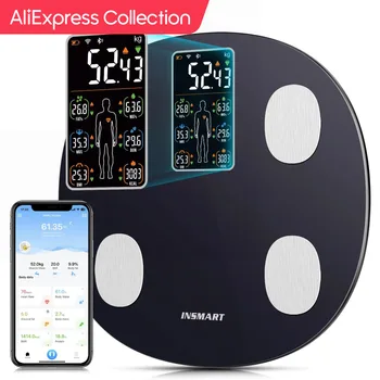 AliExpress Collection INSMART 인체 무게추 체중계 밸런스 스마트 디지털 욕실 체중계, BMI 체지방 전문 생체 임피던스 체중계, 180KG