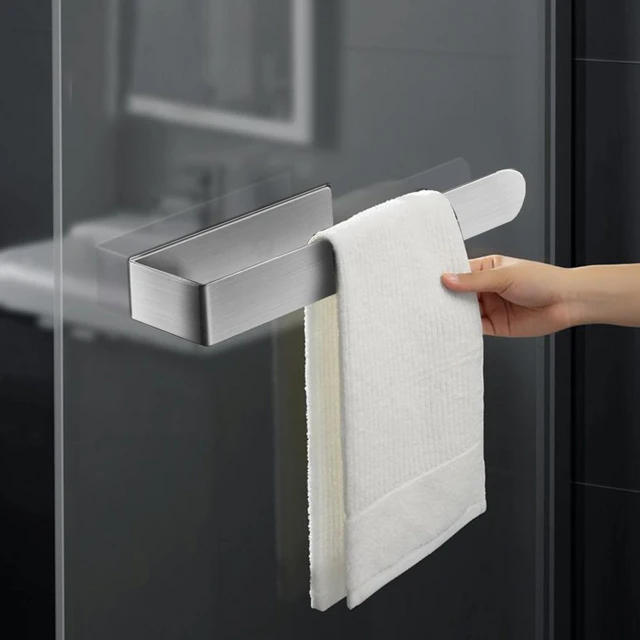 Self Adhesive Towel Holder Stick on The Wall Hand Towel Bar for Bathroom Towel  Rack Bathroom Accessories - AliExpress