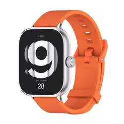 Breathable Silicone Strap for Smart Watch - Adjustable Wristband Bracelet Accessory (Orange 1)