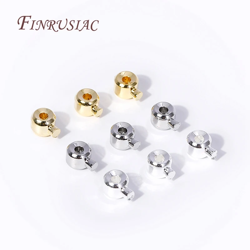 18K Gold Plated Crimp Beads Crimps For Jewelry Crimp End Beads Supplies For Jewelry DIY Accessories crimp beads