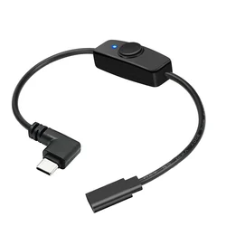 Revolutionary Right Angle USB - C Charging Cable with On/Off Switch (90 C - F - 35cm 1 - pcs)