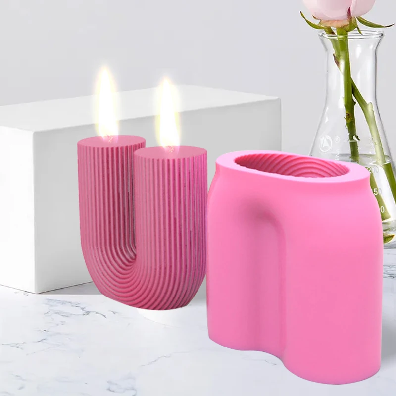 Silicone Bubble Column Candle Mould Silicone Scented Candles Mold Handmade  Soy Wax Beewax Candle Making Tool 2 Size 