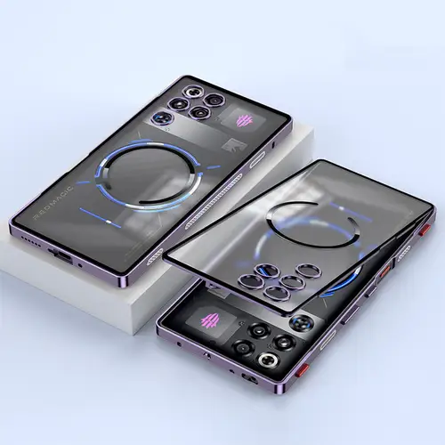 Metal Bumper Case For ZTE RedMagic 11 Pro+ RedMagic11Pro Anti-drop Alloy Frame Mag safe Ring Transparent PC Back Cover - Image 11