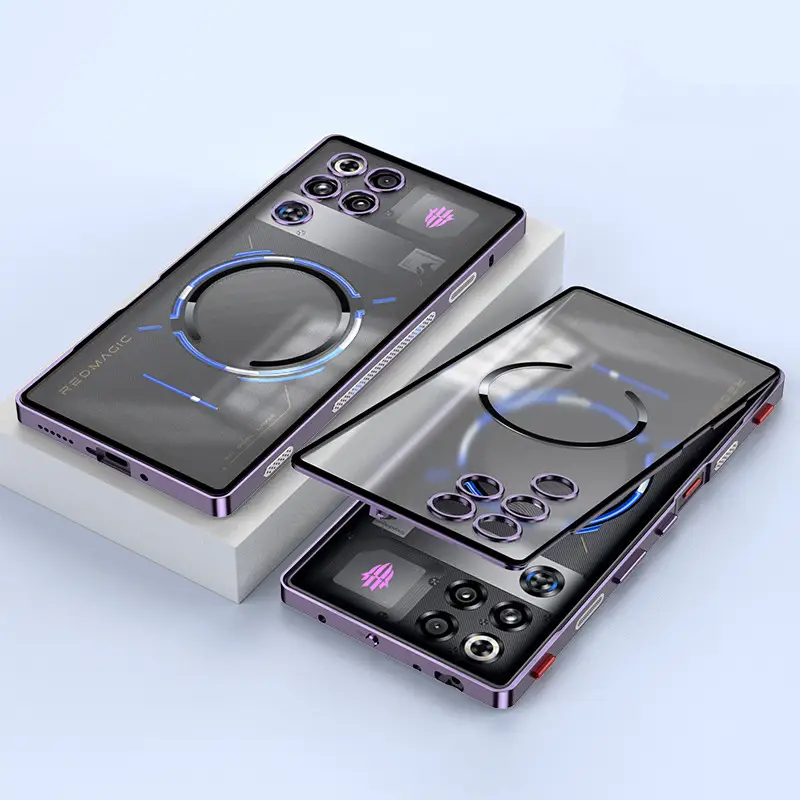 Metal Bumper Case For ZTE RedMagic 11 Pro+ RedMagic11Pro Anti-drop Alloy Frame Mag safe Ring Transparent PC Back Cover - Image 11