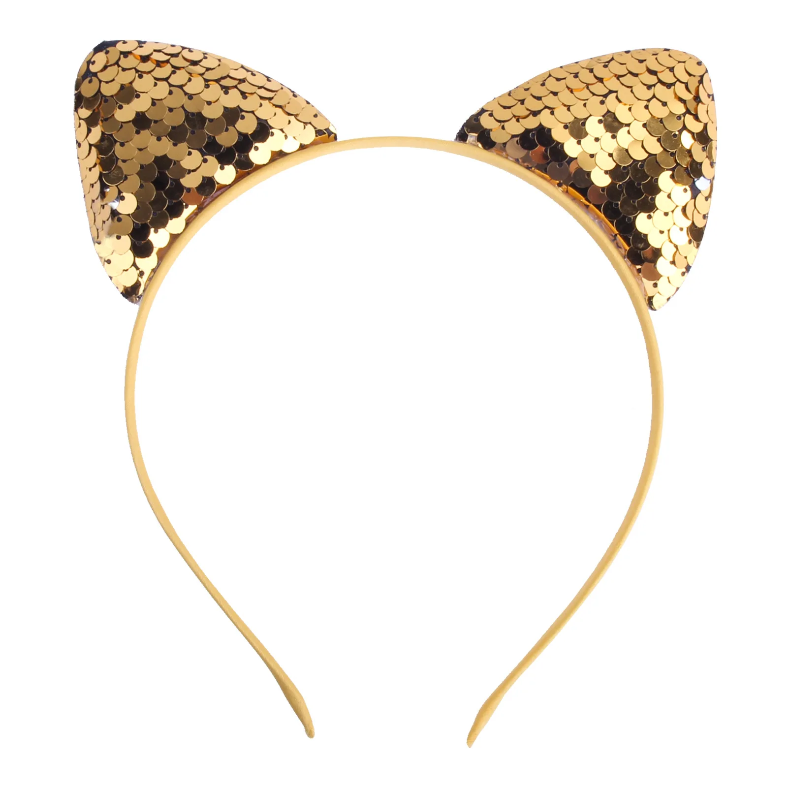 Fasce per orecchie di gatto Fascia per capelli reversibile con paillettes lucide Fascia per gattino Cerchietti per capelli con paillettes brillanti per donne e ragazze