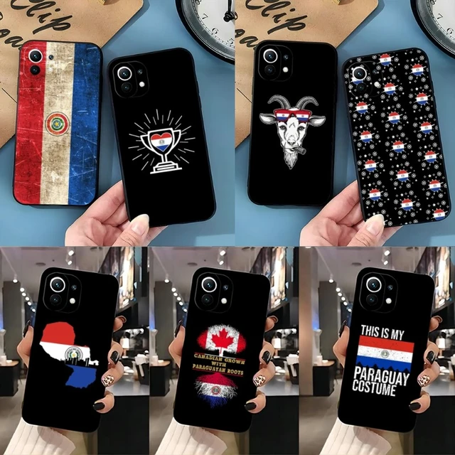 Paraguai bandeira caso de telefone para xiaomi 11 11i 11t 11x 12 12pro 10t  10tpro 10s