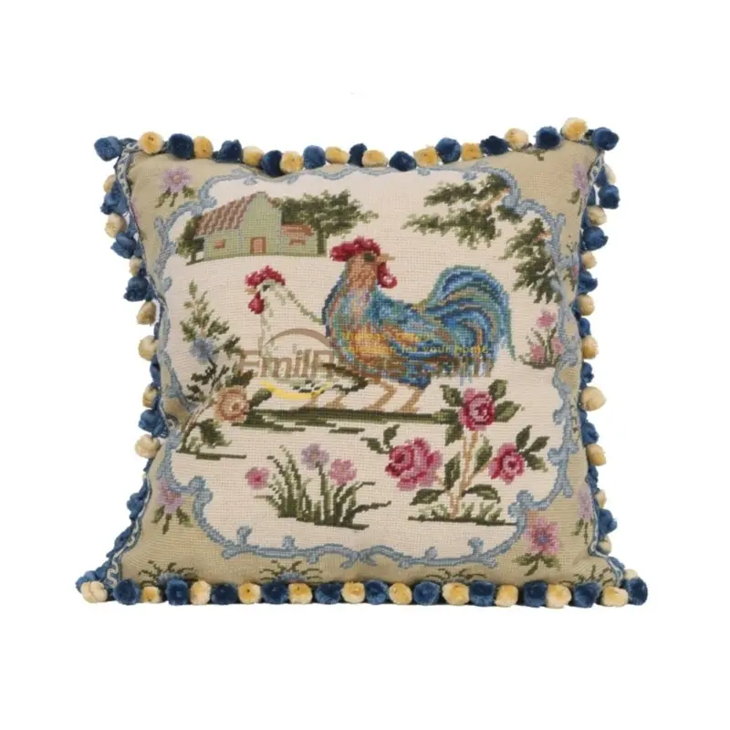 

Needlepoint floss national woven pillow pillow Renaissance palace art collection