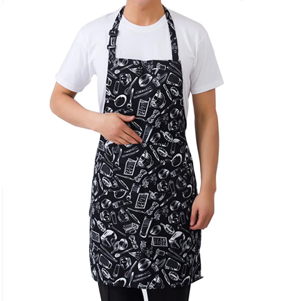 New Adjustable Apron For Men Women Striped Hotel Restaurant Chef Waiter Waitress Baking Aprons With Pockets Kitchen Cook Uniform