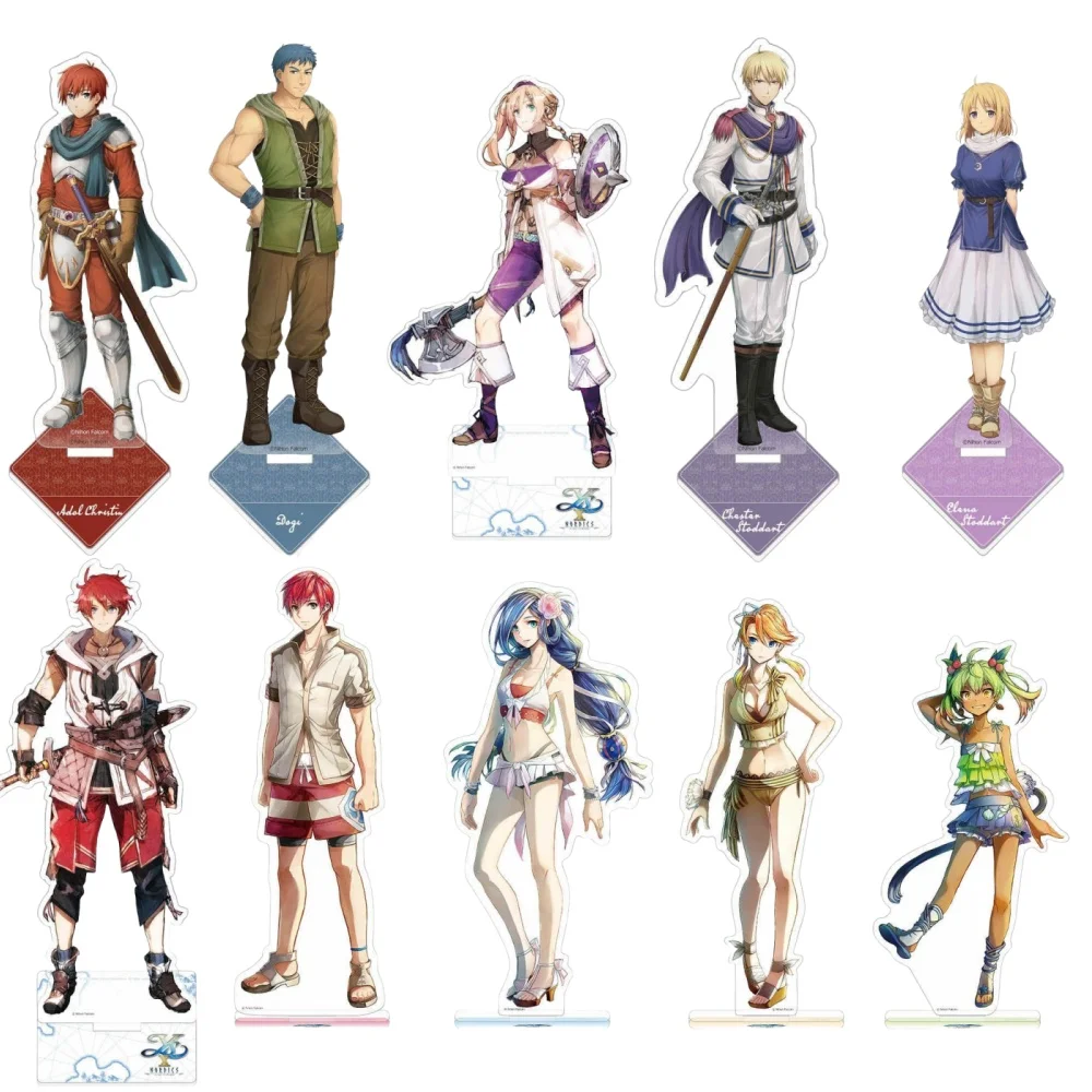 Charm Anime Fans Geschenke HD Charakter The Legend of Heroes: Ys Memoire Acryl Stehteller Riemen Figur Geschenk ca. 15 cm