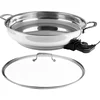 Electric Skillet By Cucina Pro - 18/10 Stainless Steel Frying Pan with Tempered Glass Lid,Handle,16" Round,Includes Recipe Guide 6