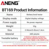 ANENG BT169 Battery Level Tester Digital Display Screen MultipleMeasurements No power required Portable ABS Plastic Tester Tools 6