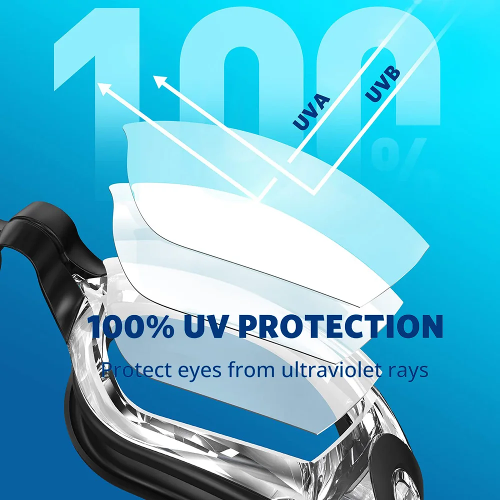 Professional Swimming Goggles Swim Glasses Anti-Fog Clear Vision Waterproof Quick Adjustable With earplug nose clip Eyewear swimming goggles