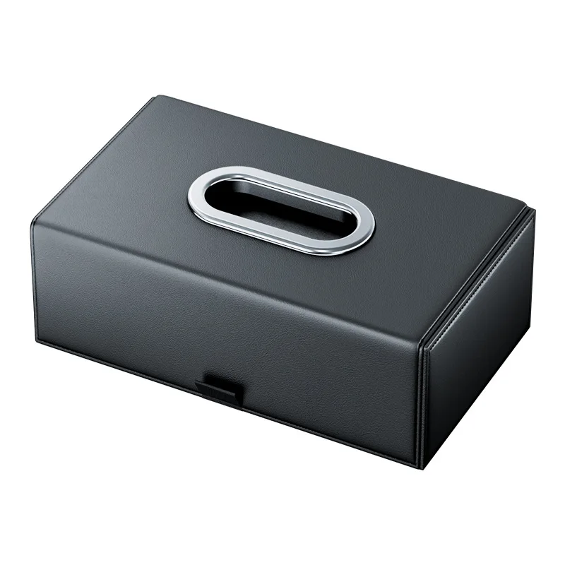 Car Armrest Tissue Box Leather Auto Seat Back Hanging Tissue Box Holder Paper Drawer Storage Case Car Sunroof Napkin Organizer