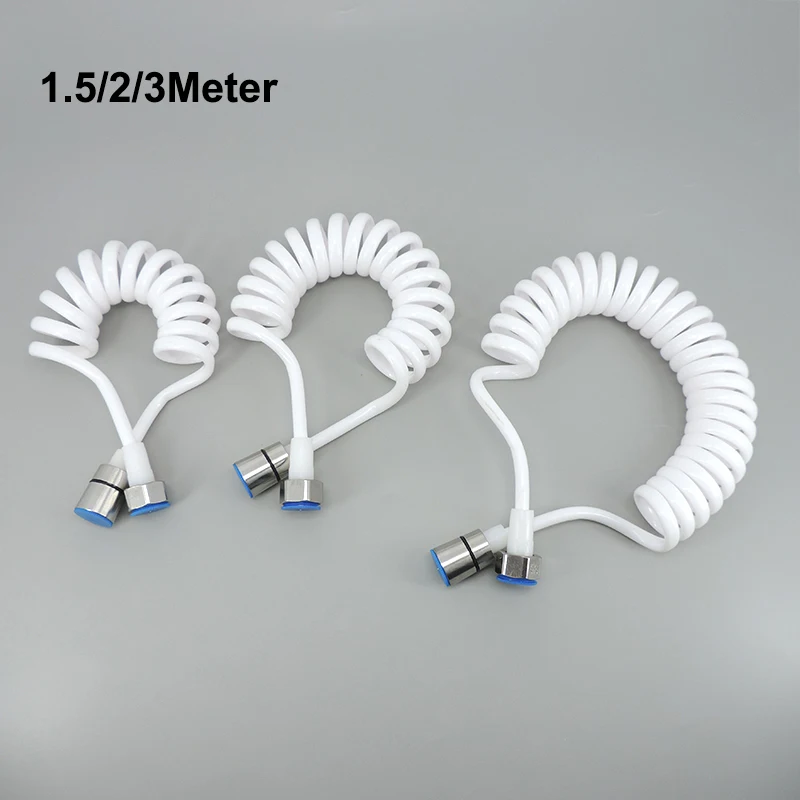 

1.5/3/2m white 304 head Flexible Spring Shower head soft Hose tube plastic Water Toilet Bidet Sprayer Telephone Line bathroom wc